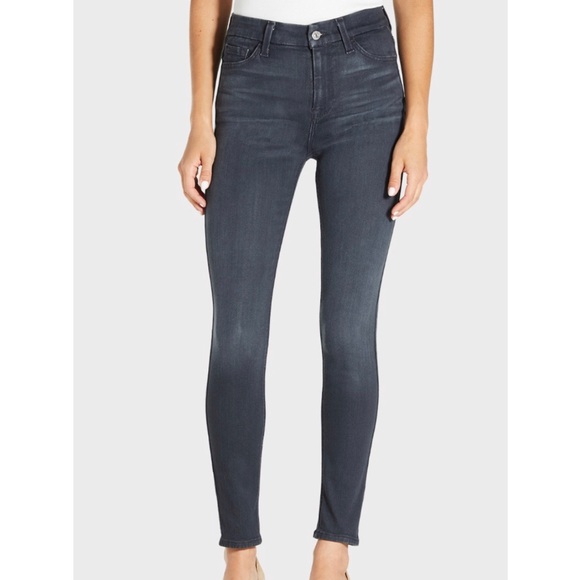 7 FAM B(AIR) DENIM HIGH WAIST ANKLE SKINNY IN EVENING GREY - Picture 2 of 3
